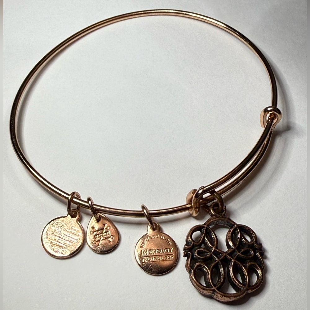 Alex and Ani Rose Gold Expandable Wire Bangle